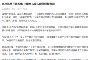证券时报：风电机组并网发电 中国沐鸣驶入新能源新赛道